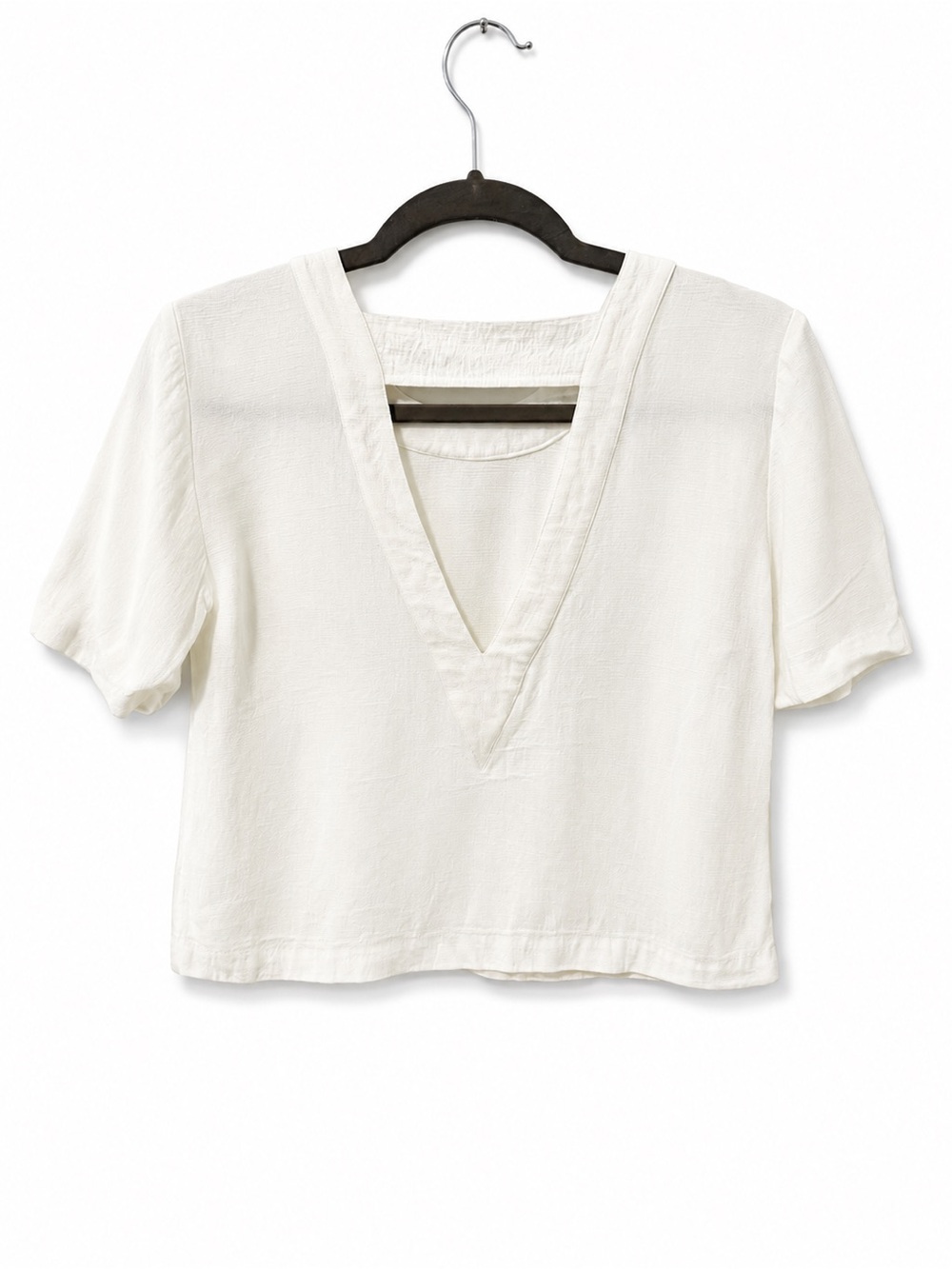 A.L.C. Open Back Textured Top Sz 0 Quiet Luxury Minimalist Coastal Romantic Chic - Picture 3 of 7